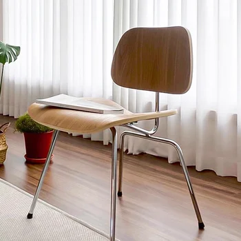 Обеденный стул с акцентом в гостиной, Кухонный Эргономичный дизайнерский обеденный стул на открытом воздухе, Деревянная мебель для гостиной, Патио, Cadeira, балкон G