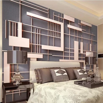 Обои beibehang на заказ 3d ретро розовое золото квадратный узор ткани мозаика гостиная спальня диван ТВ фон обои для стен