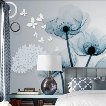 обои wellyu на заказ 3d европейский фон для дивана с объемным цветком, обои для гостиной и спальни