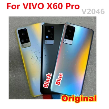 Оригинальная Задняя Дверца Корпуса LTPro Для VIVO X60 Pro V2046 Задняя Крышка Батарейного Отсека Мобильная Крышка с Рамкой Камеры Клей Для Стеклянных Линз