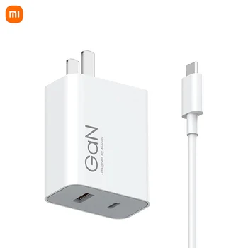 Оригинальное Умное Быстрое Зарядное Устройство Xiaomi Mi 67W GaN 1C + 1A с Двумя Портами USB-A/USB-C, Мощное Настенное Зарядное Устройство Для Телефона/Планшета/Ноутбука/Часов