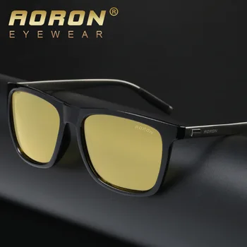 Оригинальные мужские поляризованные солнцезащитные очки AORON Классического бренда Очки ночного видения для водителя На открытом воздухе Очки для вождения oculos de sol