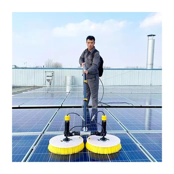 Очиститель солнечных фотоэлектрических панелей 3,5 м, 5,5 м, 7,5 м, Оборудование для солнечной уборки, Двойная вращающаяся щетка для чистки на солнечной батарее