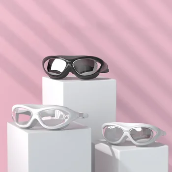 Плавательные очки для близорукости с защитой от тумана HD, Защитные очки для плавания, Снаряжение для плавания, очки для соревнований по водным видам спорта для взрослых