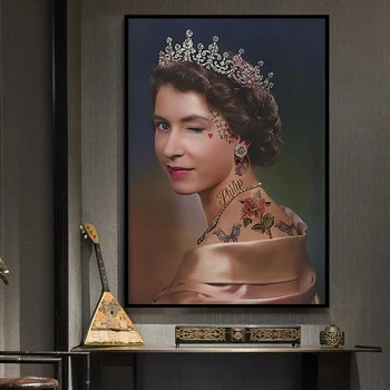 Плакаты и принты английской королевы На холсте, современный портрет, настенные картины для гостиной, украшение семейной комнаты, фрески Cuadros