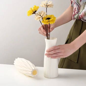 Пластиковая ваза, скандинавский простой Маленький свежий цветочный горшок, бутылка для хранения цветов, современный дом, гостиная, украшения для дома