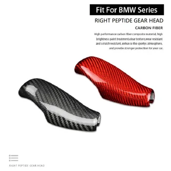 Подходит для BMW 5 6 7 Серии Головка Переключения Передач Правая Для Вождения Черный/Красный Модификация Интерьера Из Настоящего Углеродного Волокна
