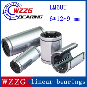 Подшипники линейного скольжения WZZG LM6UU (20 шт./лот) 6*12*9 Подшипники высокого качества мм