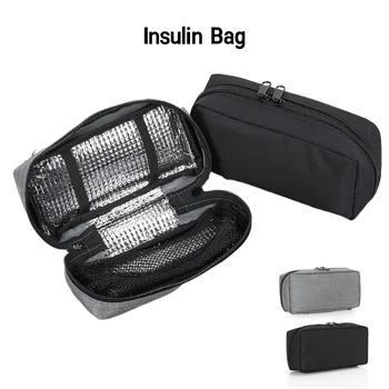 Портативная сумка-холодильник для диабетического инсулина, водонепроницаемая Износостойкая Ткань, Высококачественный изоляционный слой из оловянной фольги, Дорожная сумка для инсулина.