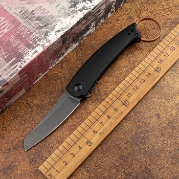 Портативный кухонный складной нож для фруктов D2 blade G10 с острой ручкой, тактический инструмент для кемпинга, охоты, самообороны EDC, хвостовое кольцо