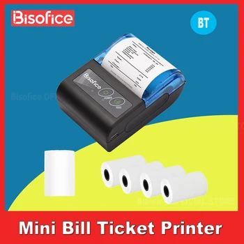 Портативный мини-термопринтер, 2-дюймовый беспроводной USB-принтер для чеков, билетных касс с 58-миллиметровой бумагой для печати, для розничной продажи в ресторанах
