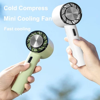 Портативный ручной вентилятор полупроводникового холодильного охлаждения 2200 мАч Аккумулятор USB Перезаряжаемый Мини ручной вентилятор Воздушный охладитель на открытом воздухе