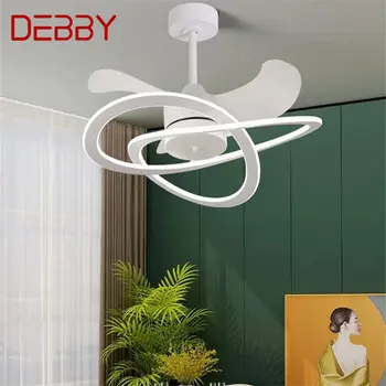 Потолочные вентиляторы DEBBY Nordic Современные креативные винтажные светодиодные лампы 3 цвета с дистанционным управлением для дома, гостиной, спальни