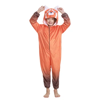 Превращающийся Красный Медведь, косплей-комбинезон для мальчиков и девочек, игра, Милая детская одежда, праздничный костюм на Хэллоуин для детей