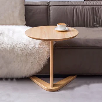 Приставной столик из скандинавского массива дерева, маленький чайный столик, приставной столик для гостиной, Мини-чайный столик, угловой дом, круглая мебель kaffee tische
