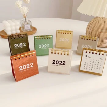 Простой настольный календарь на 2022 год, Мини-планировщик с двойным расписанием, Годовой график, Офисные школьные принадлежности