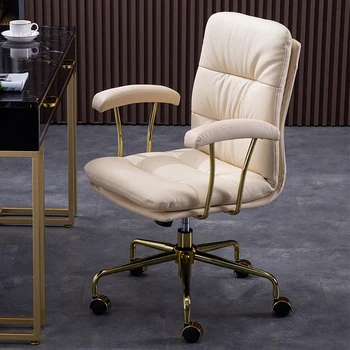 Простые легкие роскошные офисные стулья Мебель для дома Поворотный Удобный Компьютерный стул Кабинет Спинка для отдыха Рабочий стол Стул