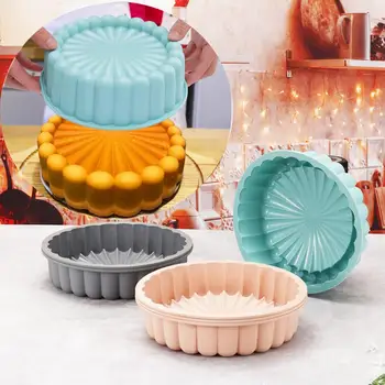 Противень для выпечки торта может быть круглым 3D-форма для выпечки своими руками Десертный Муссовый торт Форма для кондитерского торта Кухонная Силиконовая форма для торта