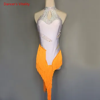 Профессиональное платье для латиноамериканских танцев для взрослых для женщин и девочек Платья для соревнований по бальным танцам Детские костюмы для вальса и танго