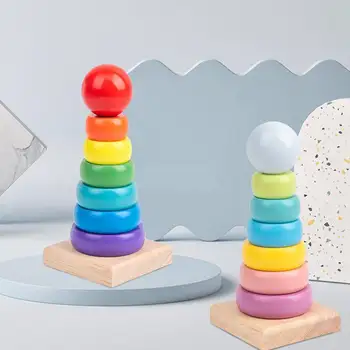 Развивающая игрушка Монтессори, Пластиковая упаковка, Радужные чашки, кубики для детей, Детские Развивающие Забавные игрушки для детей, Дети