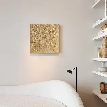 Рисованная текстурная роспись прикроватной тумбочки для спальни, подвесная картина квадратного небольшого размера, образец настенной росписи для входной комнаты