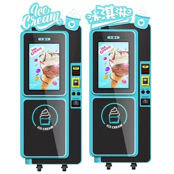 Робот-автомат по продаже мороженого автоматический торговый автомат Германия icecream автомат по продаже мороженого с монетоприемником soft
