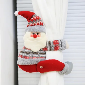 Рождественский орнамент, креативная плюшевая пряжка, 46 см, Держатель для штор, Мультяшная кукла, украшение, Кукольная Пряжка, Подвеска для окон для домашних подарков