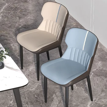 Роскошные обеденные стулья Современный кожаный стул в скандинавском стиле Кухонный пол офисный Макияж садовая спальня уличная ресторанная мебель