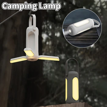 Светодиодные фонари для кемпинга, Наружная USB-Аккумуляторная Лампа, Портативная Складная Лампа для палатки, Походный Аварийный фонарь для кемпинга