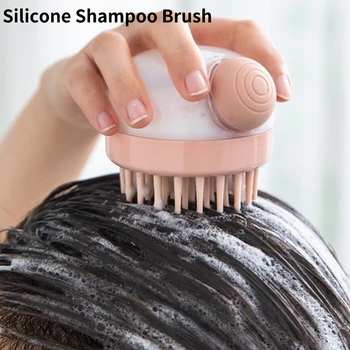 Силиконовый шампунь для массажа головы, Силиконовая щетка для тела, расческа для мытья волос, щетка для ванны и спа-душа, щетка для добавления жидкости для купания