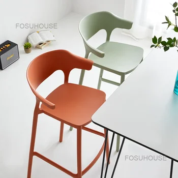 Скандинавские дизайнерские Акриловые барные стулья, Минималистичный пластиковый барный стул, кухонная художественная стойка, высокий табурет Barkrukken Home Furniture WZ