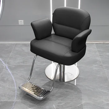 Скандинавские парикмахерские кресла из нержавеющей стали для мебели салона, парикмахерское кресло, вращающееся парикмахерское кресло, удобные парикмахерские кресла