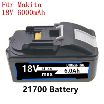 Сменный литий-ионный аккумулятор 6.0Ah 18V для MAKITA bl1890 bl1860 bl1840 BL1830 со светодиодным входом реальной емкости 21700 ячеек