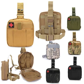 Снаряжение для страйкбола на открытом воздухе, Molle Assault Combat, походная сумка, аксессуар, камуфляжный комплект, тактический медицинский чехол с ремешком для ног