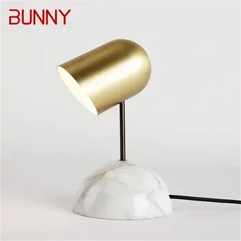 Современная настольная лампа BUNNY Простая модная мраморная настольная лампа LED для дома Спальни Гостиной отеля Декоративная