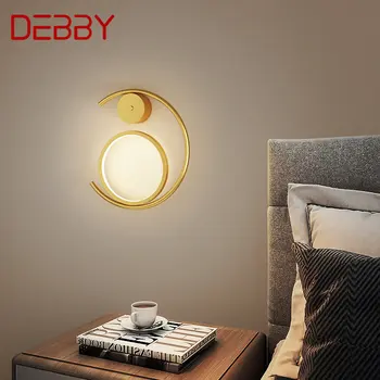 Современный простой настенный светильник DEBBY LED Creative Luxury Design Gold Sconce Light для домашнего декора прикроватной тумбочки в гостиной, спальне