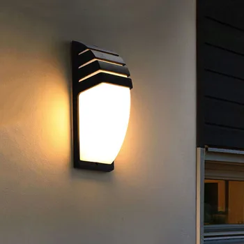 Современный светодиодный настенный светильник для коридора и балкона, акриловый декор для дома бра Наружный водонепроницаемый светильник для внутреннего двора и сада, настенный светильник