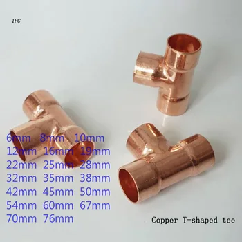 соединения медных труб Ttype диаметром 6-76 мм для аксессуаров для кондиционирования воздуха