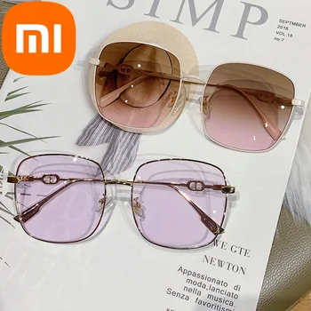 Солнцезащитные очки Xiaomi 2023 Новые Женские модные солнцезащитные очки Ocean Piece, устойчивые к ультрафиолетовому излучению, Персонализированные очки в металлической винтажной коробке
