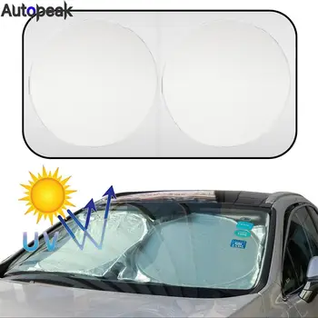 Солнцезащитный козырек на лобовое стекло автомобиля с сумкой для хранения, солнцезащитный козырек для защиты от ультрафиолета и перегрева, аксессуары для интерьера автомобиля
