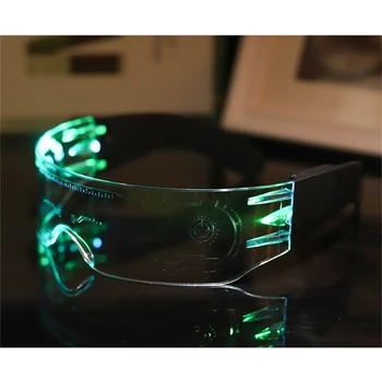 Стильные красочные ослепительные светодиодные фонари, светящиеся очки, подходящие для использования в барах на вечеринке KTV в выходные дни в честь Хэллоуина.