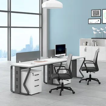 Стол для персонала На четыре или шесть человек, комбинация, Простой офисный компьютер, Мебель для одного тренировочного стола