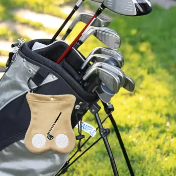 Сумка для мяча для гольфа с крючком, фланелевая сумка с вышитым рисунком, Многофункциональное хранение, Портативный защитный мяч для гольфа, аксессуары для гольфа