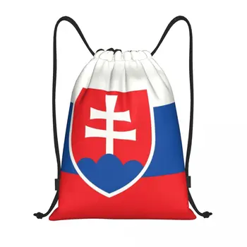 Сумка с флагом Словакии на шнурке, Женская Мужская портативная сумка для спортзала, рюкзаки для покупок Словацкой Республики