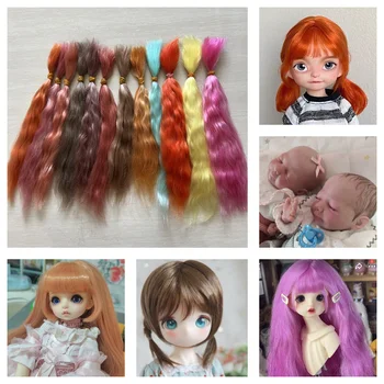 Супер Качественная Кукла Reborn Baby Doll Из Чистого Мохера, 12 Цветов, Парик для Волос, Аксессуары для куклы BJD OB11, Кукла DIY