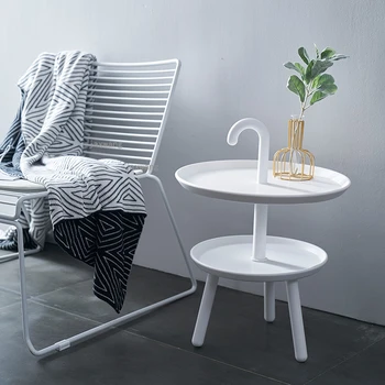Съемные журнальные столики Скандинавская мебель для дома, диван для гостиной, приставной столик, креативный пластиковый круглый угловой стол для домашней кухни