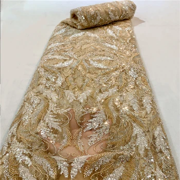 Темперамент тонкая эластичная сетчатая ткань высококачественная вышивка блестками ткань для одежды heavy industry craft star золото