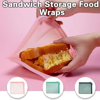 Термостойкий пакет для пищевых консервов Большой емкости, хорошей прочности, сохраняющий свежесть Силиконовый герметичный пакет для сэндвичей и закусок для дома