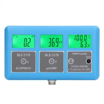 Тестер качества воды ABS IP67 для мониторинга PH EC TDS CF ORP RH температуры онлайн
