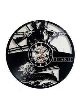 Титаник Прекрасная Черная Виниловая Пластинка настенные часы Подарок duvar saati saat reloj большие настенные часы duvar saati horloge mura